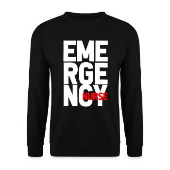 Emergency room nurse nursing - Unisex Sweatshirt - black - Front - Alina (178cm) & Michal (187cm)
