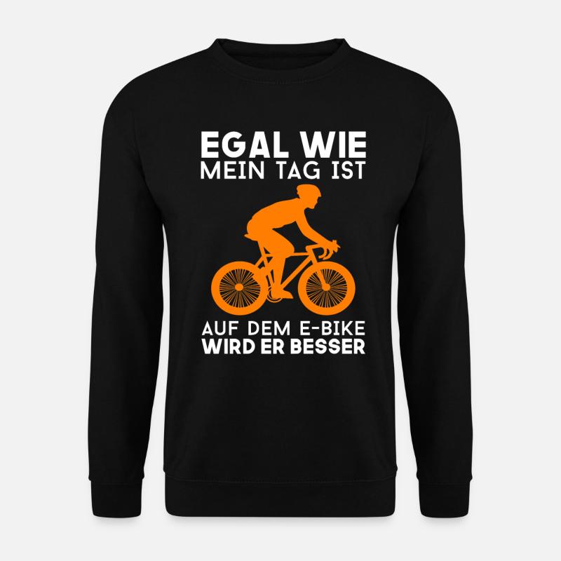 E-Biker E Bike Fahrer - Unisex Pullover - Schwarz