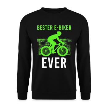 E-Biker E Bike Fahrer - Unisex Pullover - Schwarz - Vorne - Alina (178cm) & Michal (187cm)