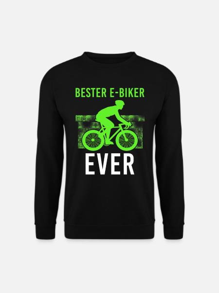 E-Biker E Bike Fahrer - Unisex Pullover - Schwarz