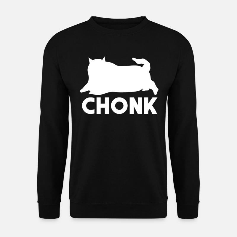 Chonk fat cat - Unisex Sweatshirt - black