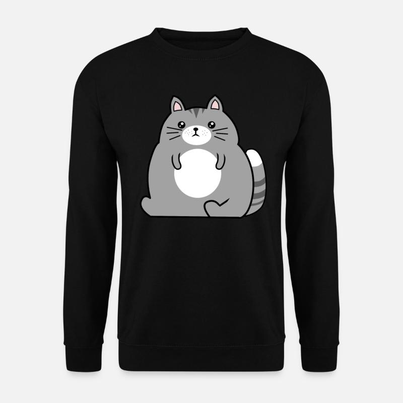 Big cat cat lover fat cats - Unisex Sweatshirt - black