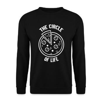 Amateurs de pizza pizza party - Sweat-shirt Unisexe - noir - Devant - Alina (178cm) & Michal (187cm)