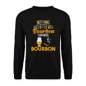 Amateurs de cigares et de bourbon Bourbon Whisky - Sweat-shirt Unisexe - noir - Devant - Alina (178cm) & Michal (187cm)