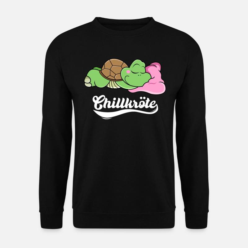 Chillkröte Schildkröte Geschenk - Unisex Pullover - Schwarz