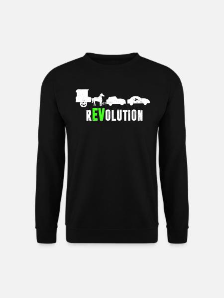 Lustiges Elektroauto rEVolution Elektromobilität - Unisex Pullover - Schwarz
