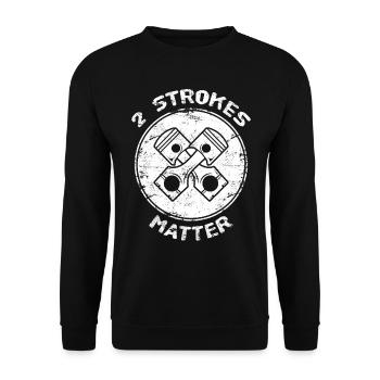 Zweitakt Motorrad Motocross - Unisex Pullover - Schwarz - Vorne - Alina (178cm) & Michal (187cm)