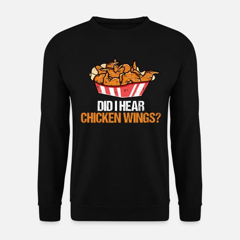 Ailes de poulet disant poulet - Sweat-shirt Unisexe - noir