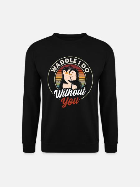 Lustig Pinguin Spruch Pinguine - Unisex Pullover - Schwarz