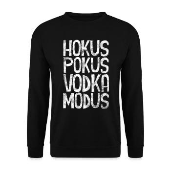 Hokus Pokus Vodka Modus - Unisex Pullover - Schwarz - Vorne - Alina (178cm) & Michal (187cm)