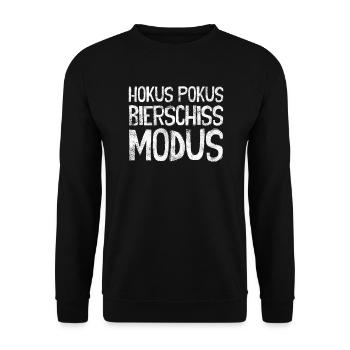Saufshirt Bierchen Sauf Sprüche Bierschiss - Unisex Pullover - Schwarz - Vorne - Alina (178cm) & Michal (187cm)