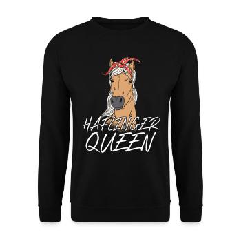 Haflinger horse horse farm equine saying - Unisex Sweatshirt - black - Front - Alina (178cm) & Michal (187cm)