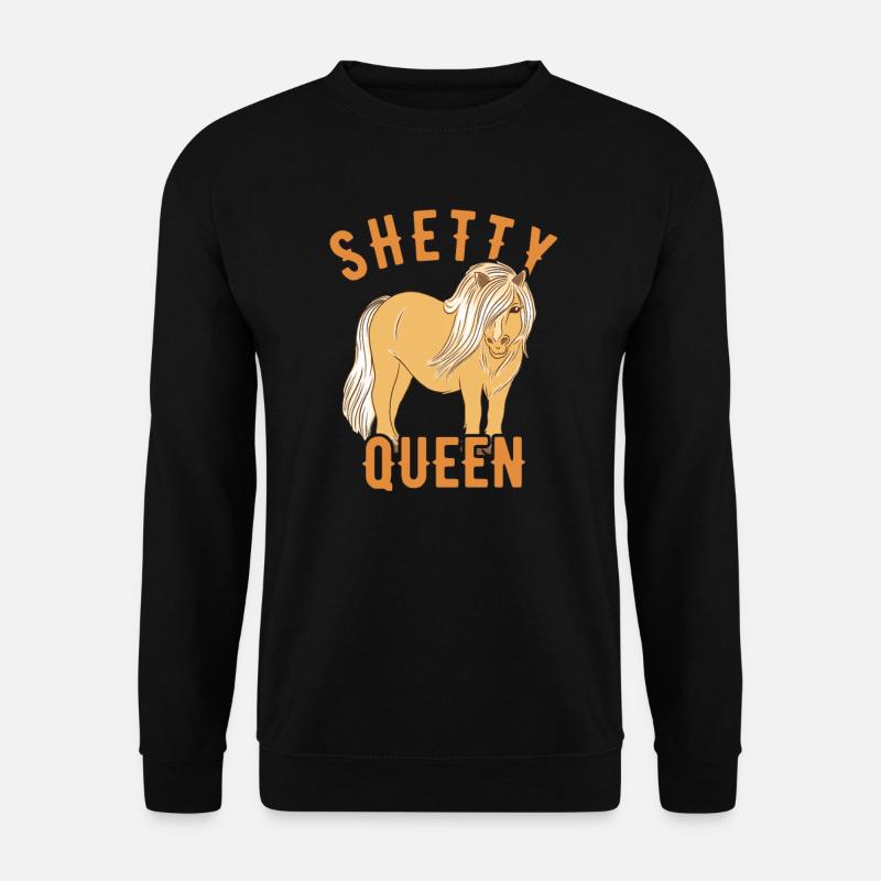 Shetlandpony Pony Shetty Reiter Pferd - Unisex Pullover - Schwarz