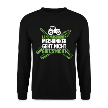 Agrar Landmaschinenmechaniker Agrarfahrzeug - Unisex Pullover - Schwarz - Vorne - Alina (178cm) & Michal (187cm)