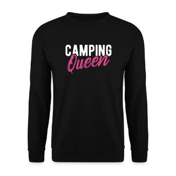 Camping-car drôle camping motif dictons de campeur - Sweat-shirt Unisexe - noir - Devant - Alina (178cm) & Michal (187cm)
