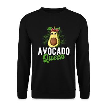 Funny avocado gift idea fitness avocado - Unisex Sweatshirt - black - Front - Alina (178cm) & Michal (187cm)