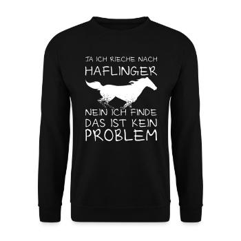 Haflinger Pferd Pferdefreunde Pferdemädchen - Unisex Pullover - Schwarz - Vorne - Alina (178cm) & Michal (187cm)