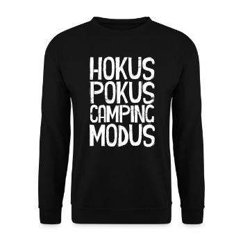 Camping-car drôle camping motif dictons de campeur - Sweat-shirt Unisexe - noir - Devant - Alina (178cm) & Michal (187cm)