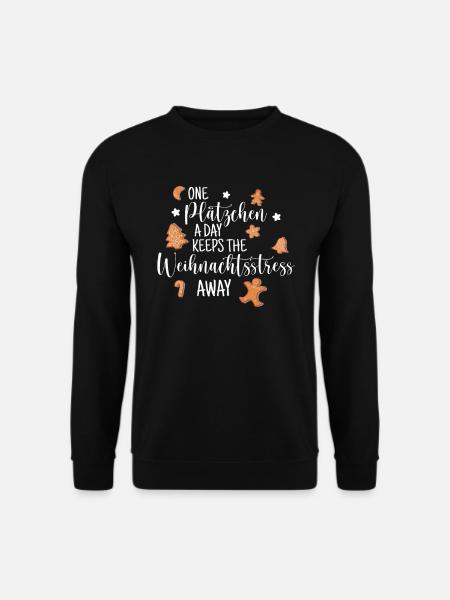Weihnachten Adevent Plätzchen Spruch für Lebkuchen - Unisex Pullover - Schwarz