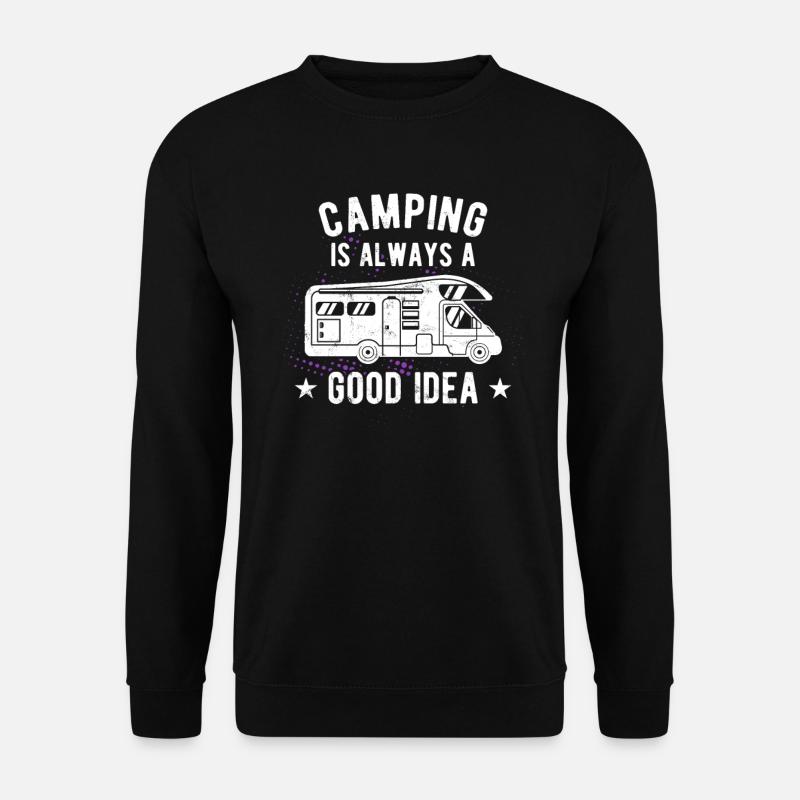 camping-car drôle camping motif camping-car - Sweat-shirt Unisexe - noir
