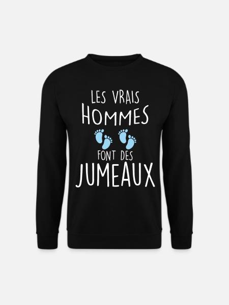 Papa de jumeaux Annonce Naissance Humour - Sweat-shirt Unisexe - noir