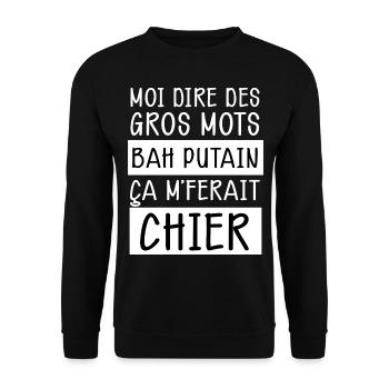 Gros mots humour Cadeau Homme Meilleur Pote Ami - Sweat-shirt Unisexe - noir - Devant - Alina (178cm) & Michal (187cm)