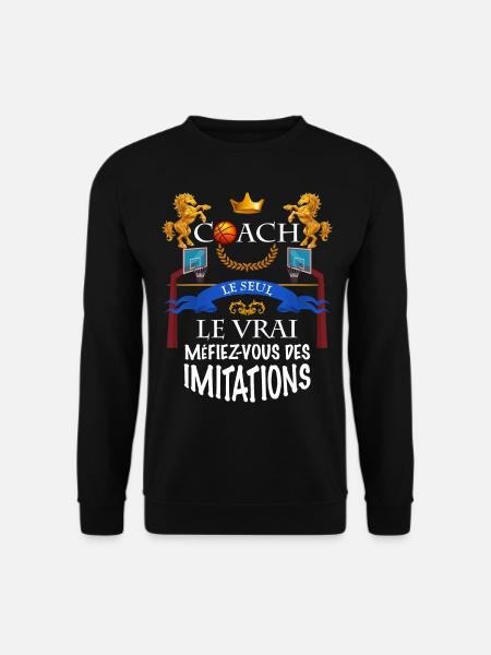 Entraineur Coach Basket Humour Basketball - Sweat-shirt Unisexe - noir