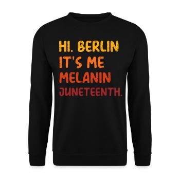 Juneteenth berlin cool sayings design vintage - Unisex Sweatshirt - black - Front - Alina (178cm) & Michal (187cm)
