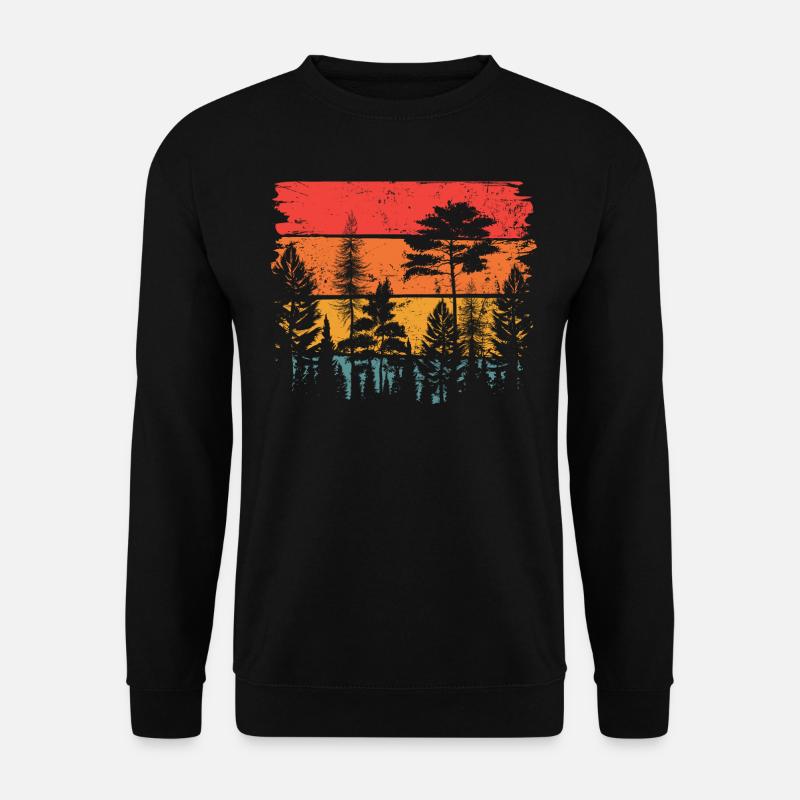 Im Wald bei Sonnenaufgang - Unisex Pullover - Schwarz
