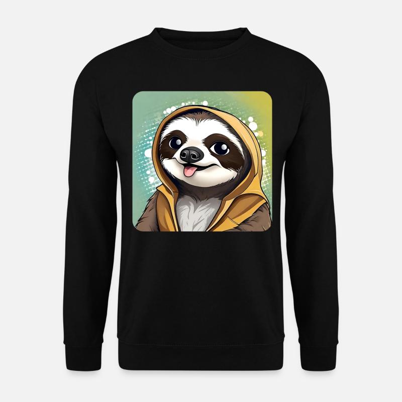 Cooles Faultier - Unisex Pullover - Schwarz