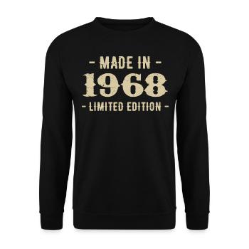 Vintage 1968 Édition Limitée Cadeau 1968 - Sweat-shirt Unisexe - noir - Devant - Alina (178cm) & Michal (187cm)