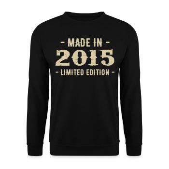 Vintage 2015 Édition Limitée Cadeau 2015 - Sweat-shirt Unisexe - noir - Devant - Alina (178cm) & Michal (187cm)