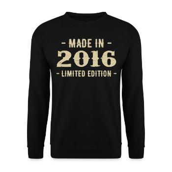 Vintage 2016 Édition Limitée Cadeau 2016 - Sweat-shirt Unisexe - noir - Devant - Alina (178cm) & Michal (187cm)