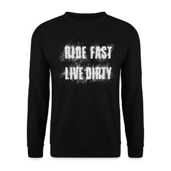 ROULEZ VITE, VIVEZ SALE – VTT - MOTOCROSS - Sweat-shirt Unisexe - noir - Devant - Alina (178cm) & Michal (187cm)