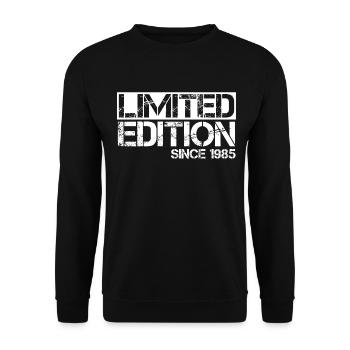 Limited Edition 1985 Birthday birth year birth - Unisex Sweatshirt - black - Front - Alina (178cm) & Michal (187cm)