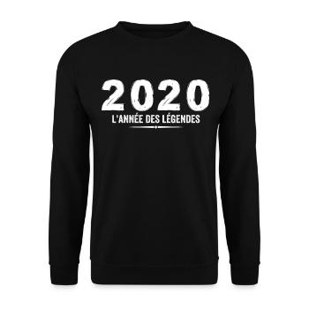 2020 Year of the Legends - 2020 Anniversary Gift - Unisex Sweatshirt - black - Front - Alina (178cm) & Michal (187cm)