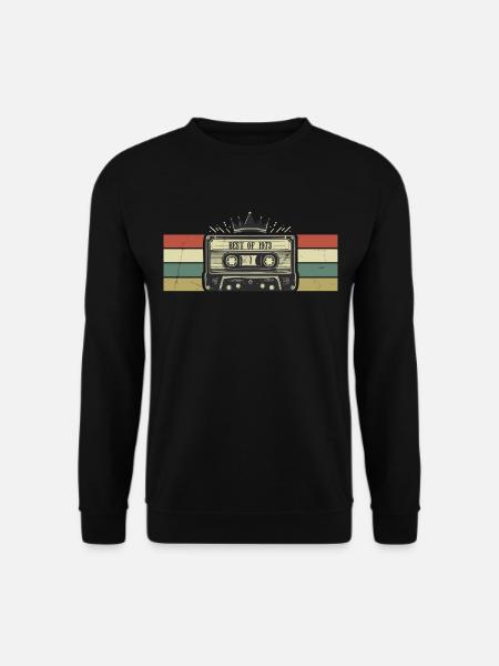 1973 Kassette - Geboren 1973 Geburtstagsgeschenk - Unisex Pullover - Schwarz
