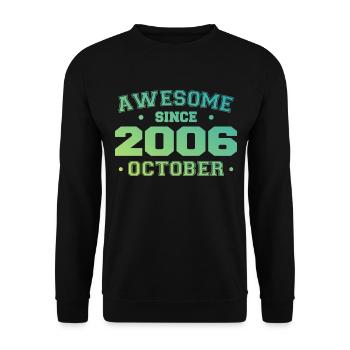 October 2006 - October 2006 Birthday Gift - Unisex Sweatshirt - black - Front - Alina (178cm) & Michal (187cm)