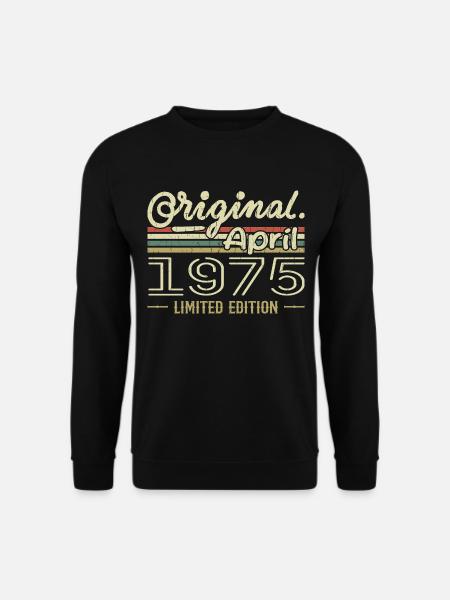 April 1975 Geschenk zum 50-jährigen Jubiläum April 1975 - Unisex Pullover - Schwarz