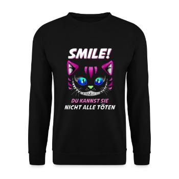Lächle du Kannst Sie Nicht alle töten Design - Sweat-shirt Unisexe - noir - Devant - Alina (178cm) & Michal (187cm)