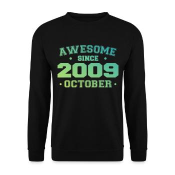 October 2009 - October 2009 Birthday Gift - Unisex Sweatshirt - black - Front - Alina (178cm) & Michal (187cm)
