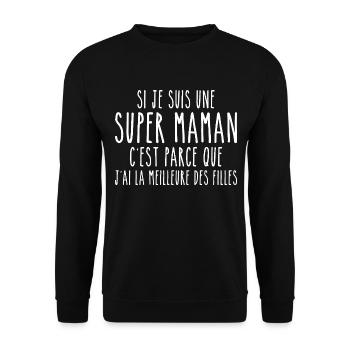 J'ai la meilleure des filles - Sweat-shirt Unisexe - noir - Devant - Alina (178cm) & Michal (187cm)