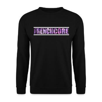Frenchcore (purple / purple) - Unisex Sweatshirt - black - Front - Alina (178cm) & Michal (187cm)