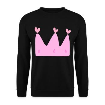 pink crown royal symbol - Unisex Sweatshirt - black - Front - Alina (178cm) & Michal (187cm)