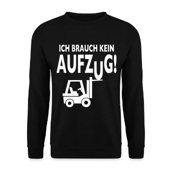 Staplerfahrer Lagerist Gabelstaplerfahrer Stapler - Unisex Pullover - Schwarz - Vorne - Alina (178cm) & Michal (187cm)