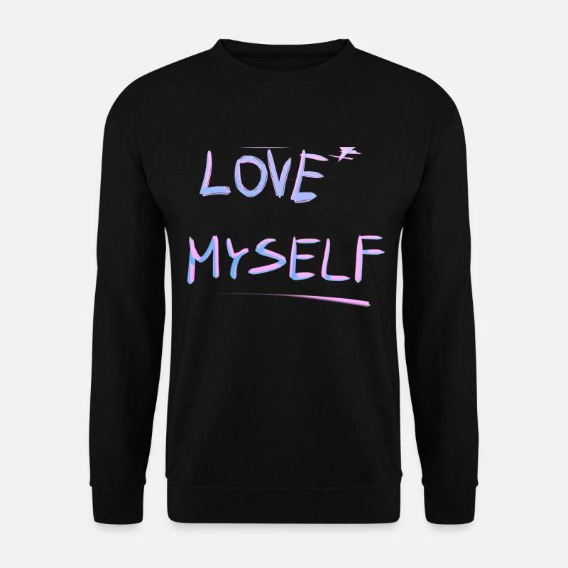 ich mich selbstliebe linie - Unisex Pullover - Schwarz