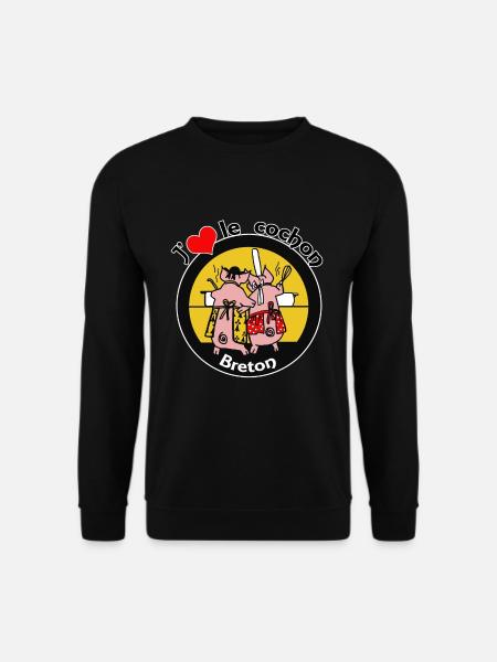 Bretonisches Schwein - Unisex Pullover - Schwarz
