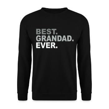 Best Grandad Ever T-shirt - Father's Day - Sweat-shirt Unisexe - noir - Devant - Alina (178cm) & Michal (187cm)