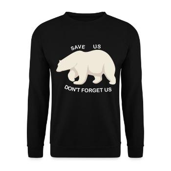 Saving Polar Bears - Unisex Sweatshirt - black - Front - Alina (178cm) & Michal (187cm)