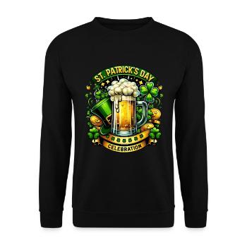 Joyeuse Saint-Patrick - Bière de vacances irlandaise - Sweat-shirt Unisexe - noir - Devant - Alina (178cm) & Michal (187cm)